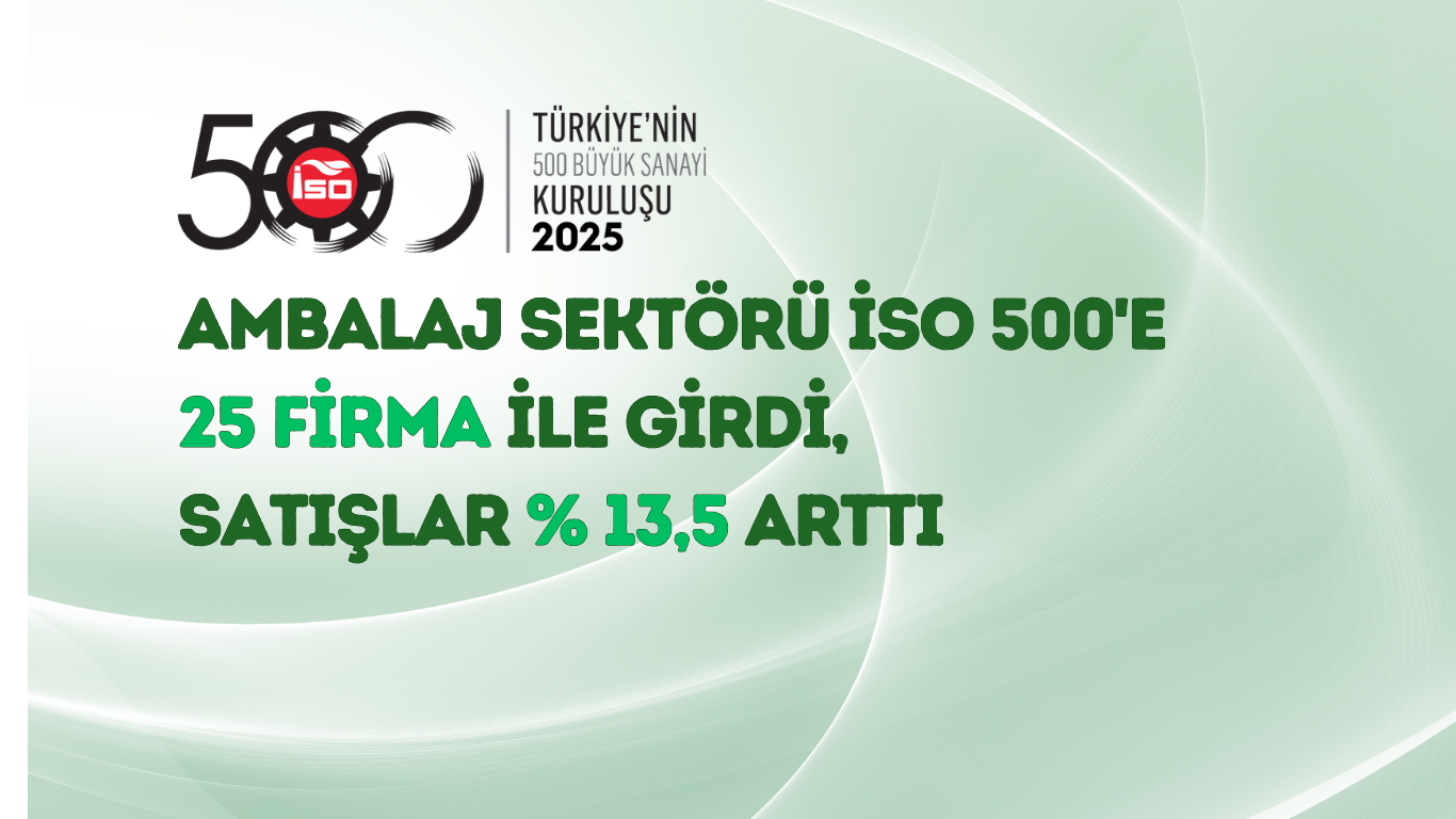 Ambalaj sektörü İSO 500'e 25 firma ile girdi, satışlar yüzde 13,5 arttı